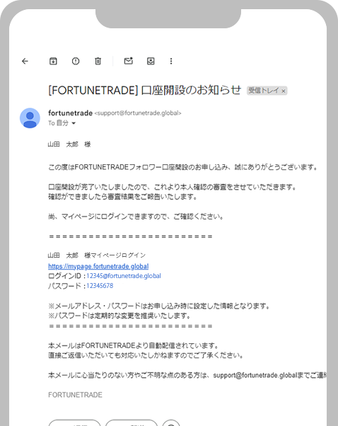 イメージ:登録メール