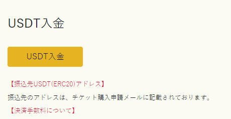イメージ:入金を実施4(USDT入金の場合)